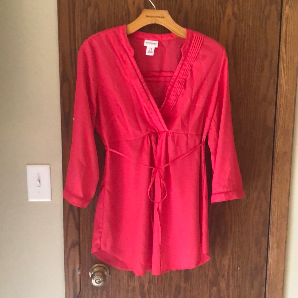 Motherhood Maternity (Size Medium) Coral/Red Blouse
